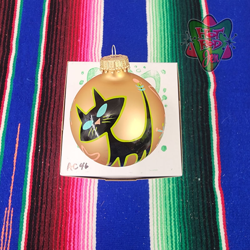 Hand pinstriped/painted glass ornament by Hot Rod Jen