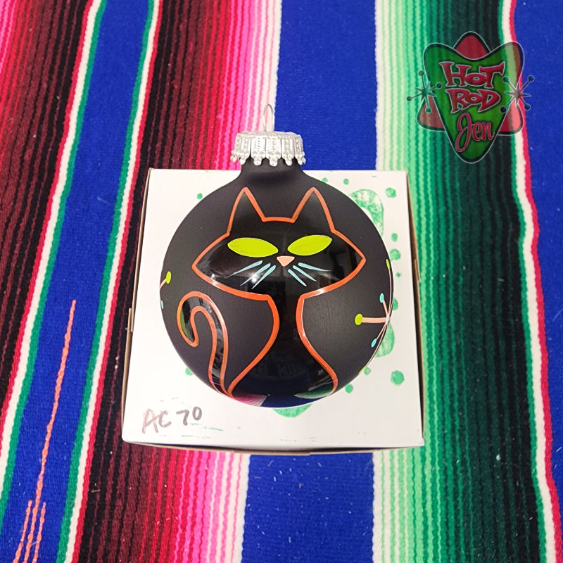 Hand pinstriped/painted glass ornament by Hot Rod Jen