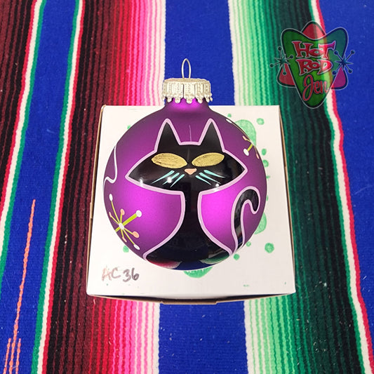 Hand pinstriped/painted glass ornament by Hot Rod Jen