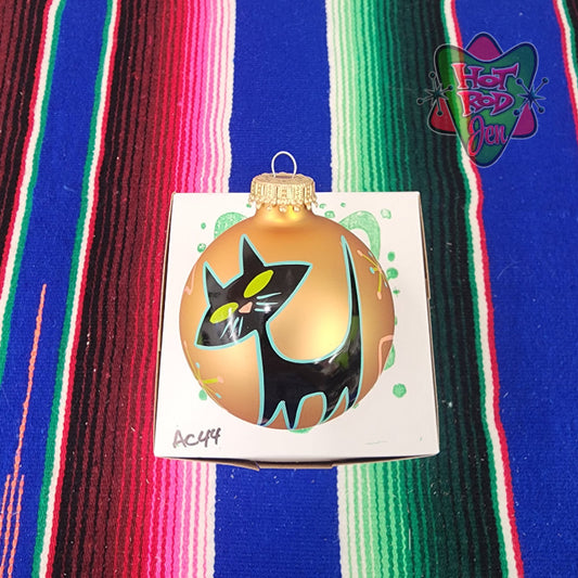 Hand pinstriped/painted glass ornament by Hot Rod Jen