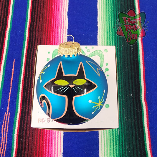 Hand pinstriped/painted glass ornament by Hot Rod Jen