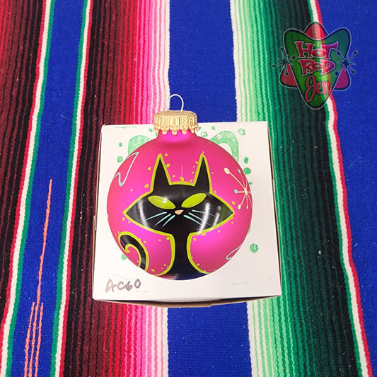 Hand pinstriped/painted glass ornament by Hot Rod Jen