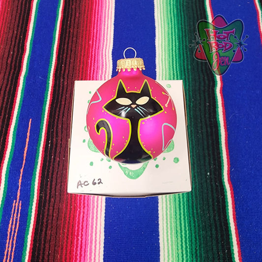 Hand pinstriped/painted glass ornament by Hot Rod Jen