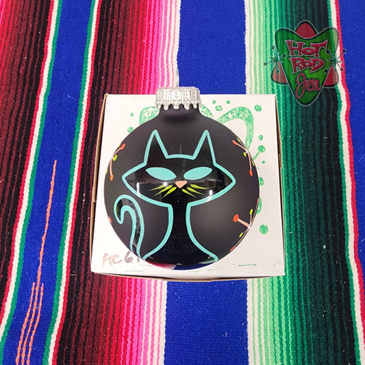 Hand pinstriped/painted glass ornament by Hot Rod Jen