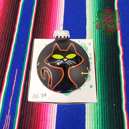 Hand pinstriped/painted glass ornament by Hot Rod Jen