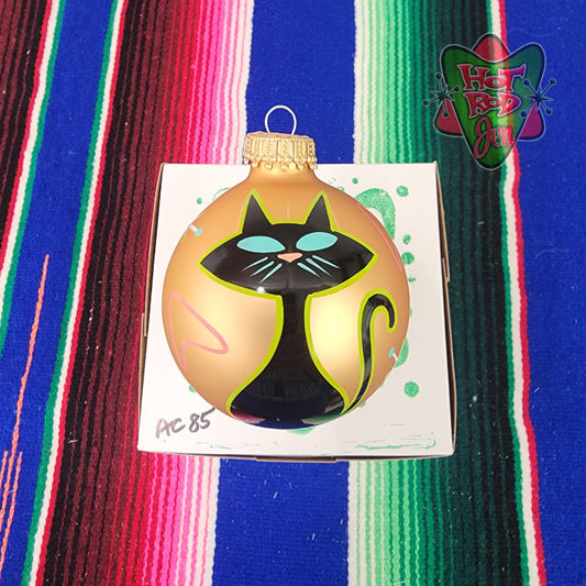 Hand pinstriped/painted glass ornament by Hot Rod Jen