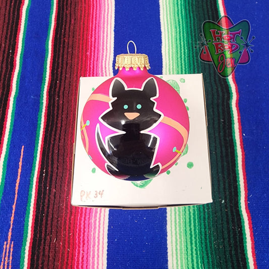 Hand pinstriped/painted glass ornament by Hot Rod Jen